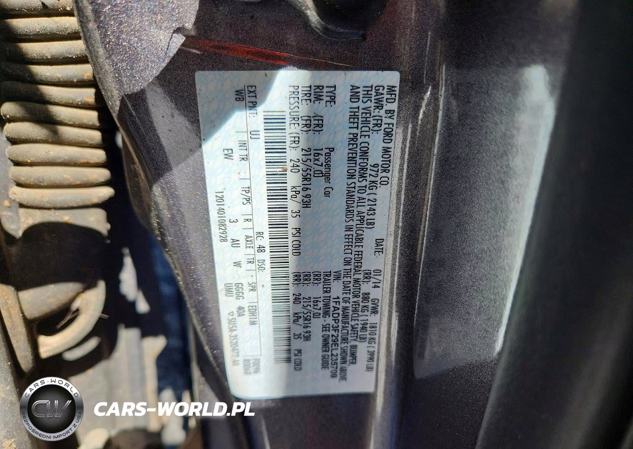 2014 Ford Focus Se VIN:1FADP3F29EL235709 - 12
