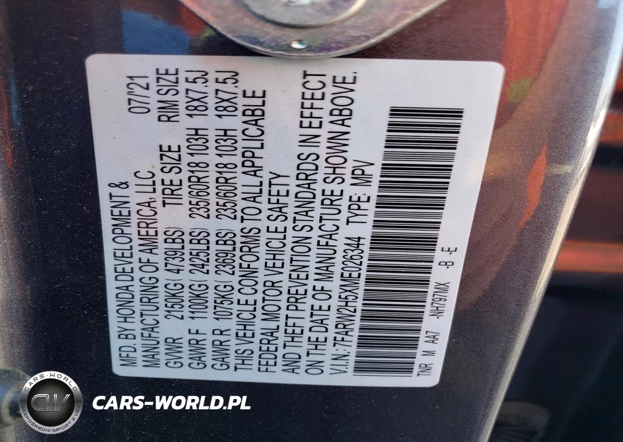 2021 Honda Cr-V Ex VIN:7FARW2H5XME026344 - 13