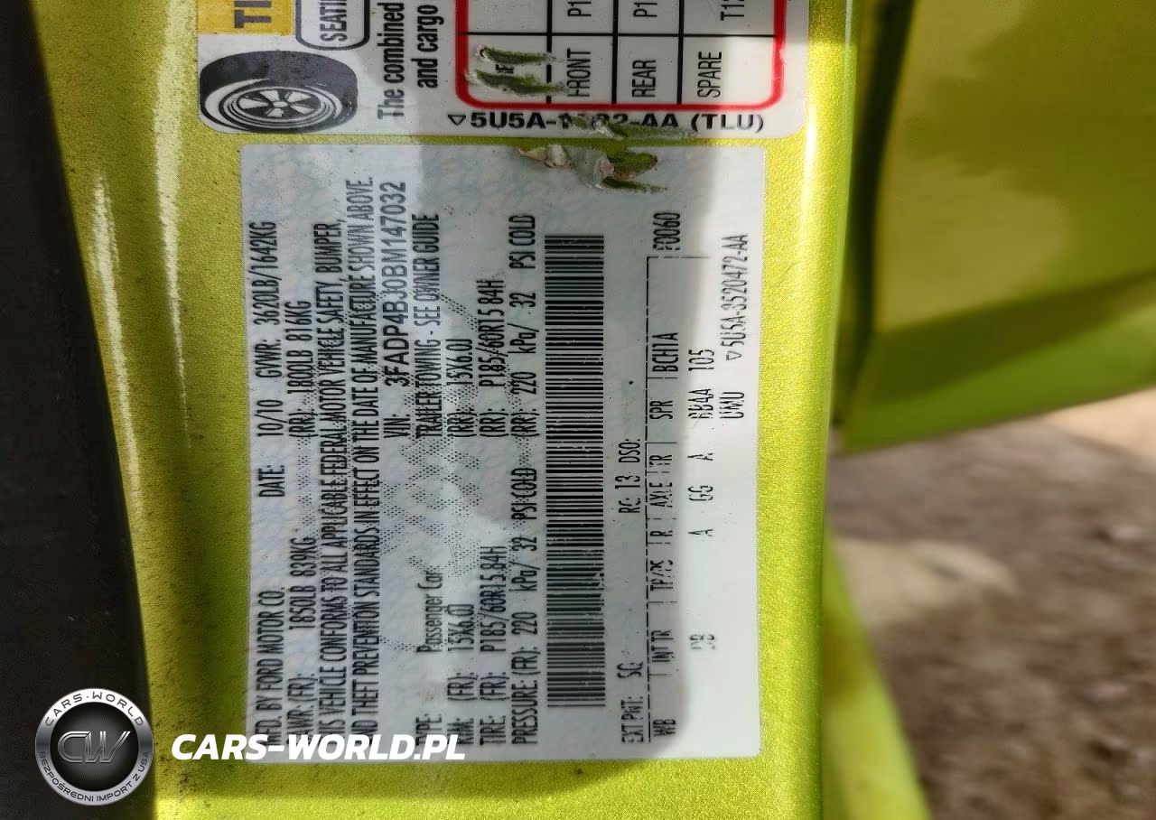2011 Ford Fiesta Se VIN:3FADP4BJ0BM147032 - 12