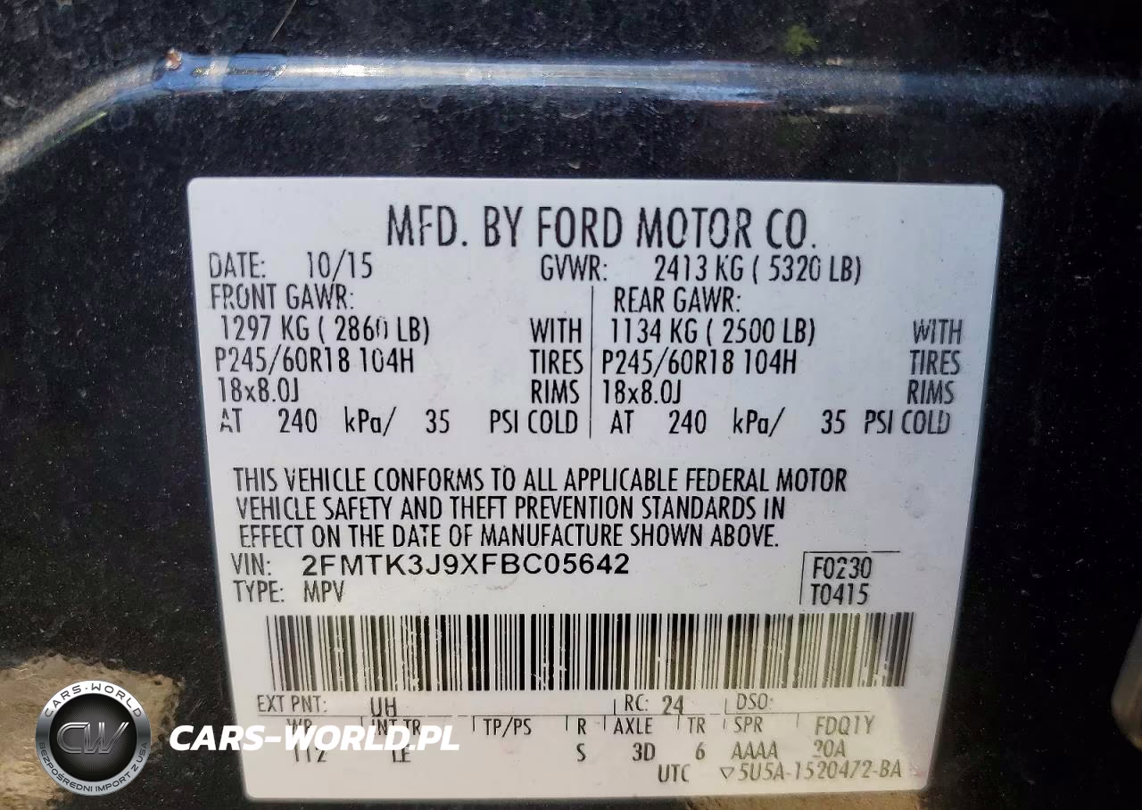 2015 Ford Edge Sel VIN:2FMTK3J9XFBC05642 - 12