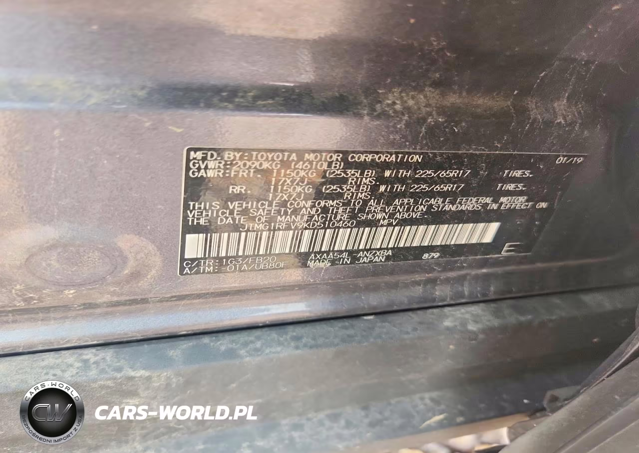 2019 Toyota Rav4 Le VIN:JTMG1RFV9KD510460 - 12
