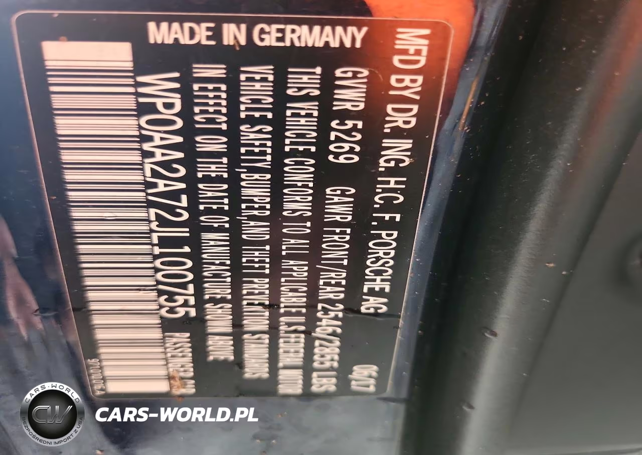 2018 Porsche Panamera 4 VIN:WP0AA2A72JL100755 - 12