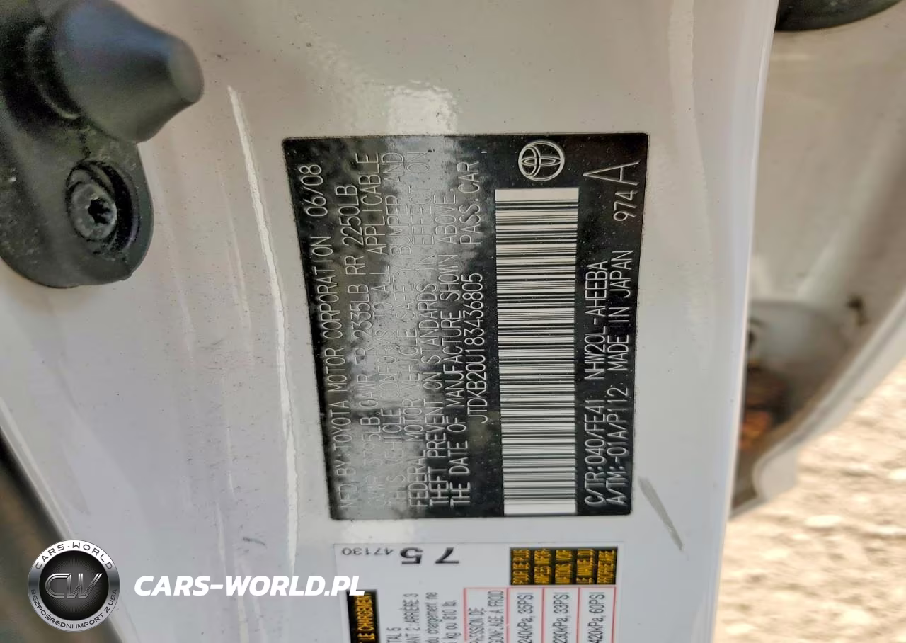 2008 Toyota Prius VIN:JTDKB20U183436805 - 12