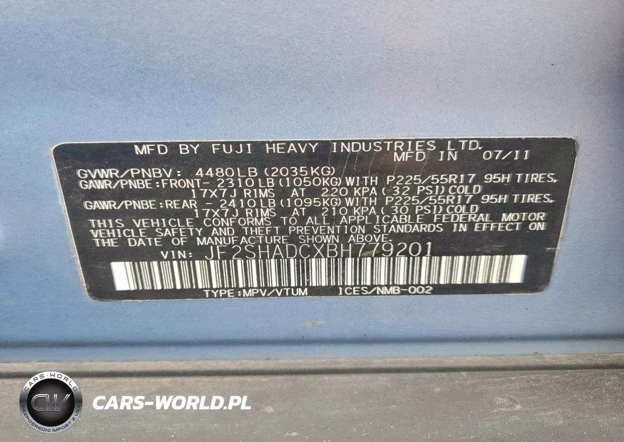 2011 Subaru Forester 2.5X Premium VIN:JF2SHADCXBH779201 - 13