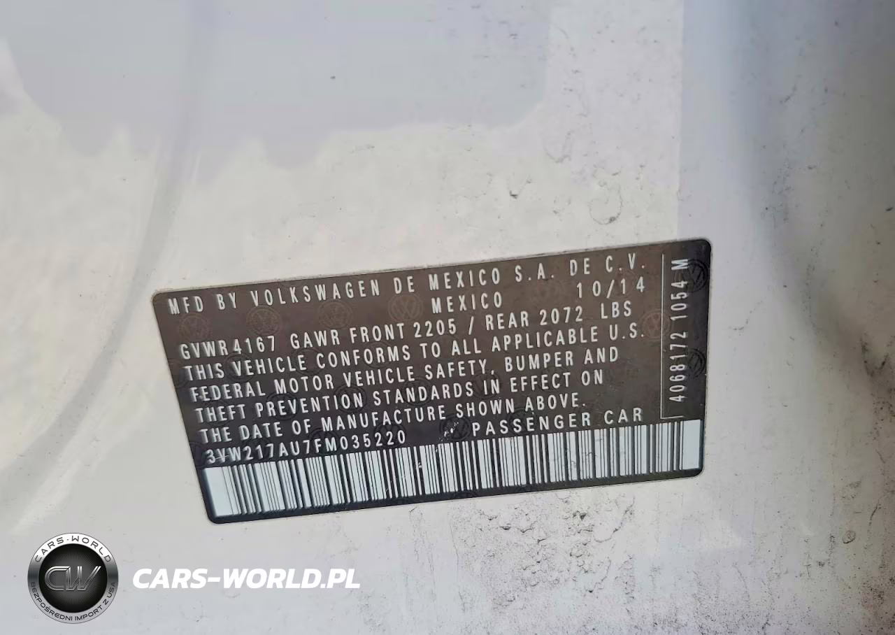 2015 Volkswagen Golf VIN:3VW217AU7FM035220 - 13