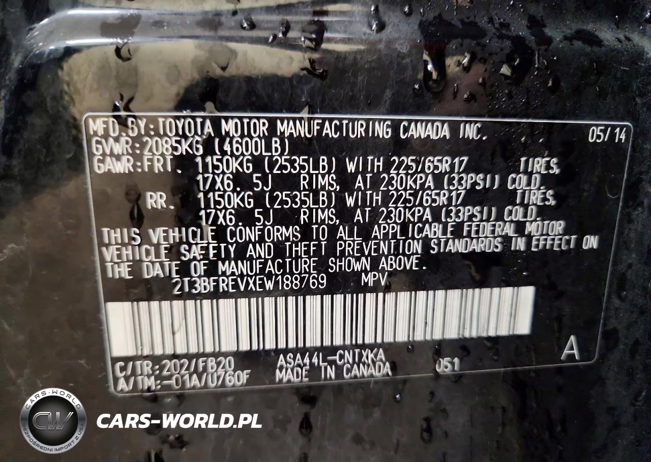 2014 Toyota Rav4 Le VIN:2T3BFREVXEW188769 - 13