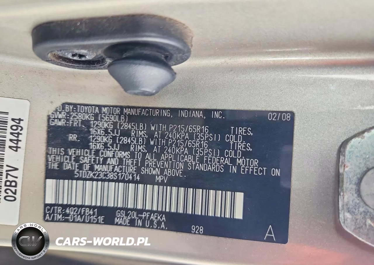 2008 Toyota Sienna Ce 7-Passenger VIN:5TDZK23C38S170414 - 13