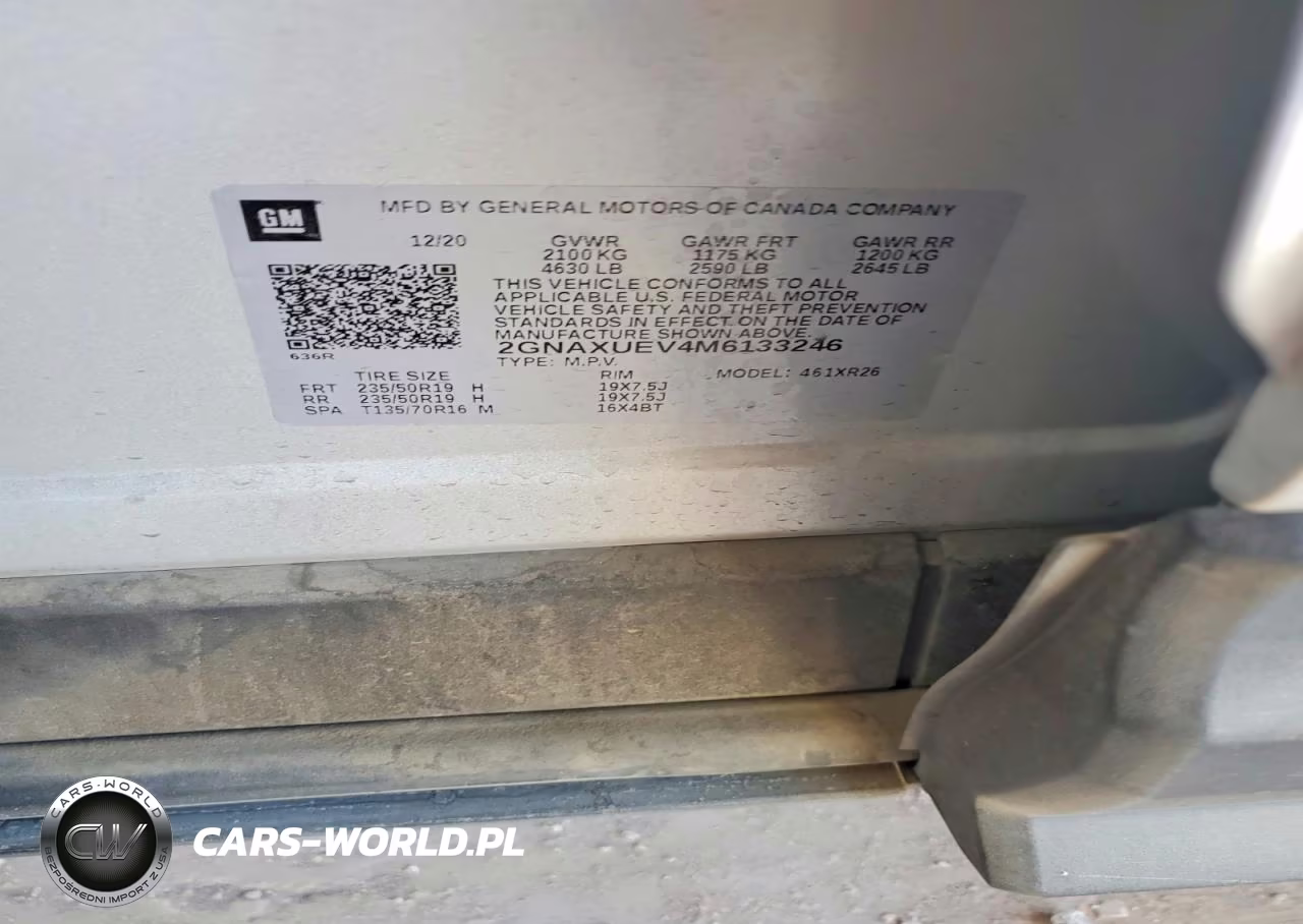 2021 Chevrolet Equinox Lt VIN:2GNAXUEV4M6133246 - 12