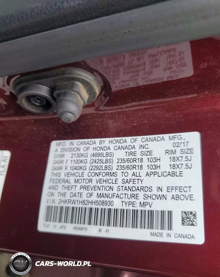 2017 Honda Cr-V Exl VIN:2HKRW1H82HH508930 - 13