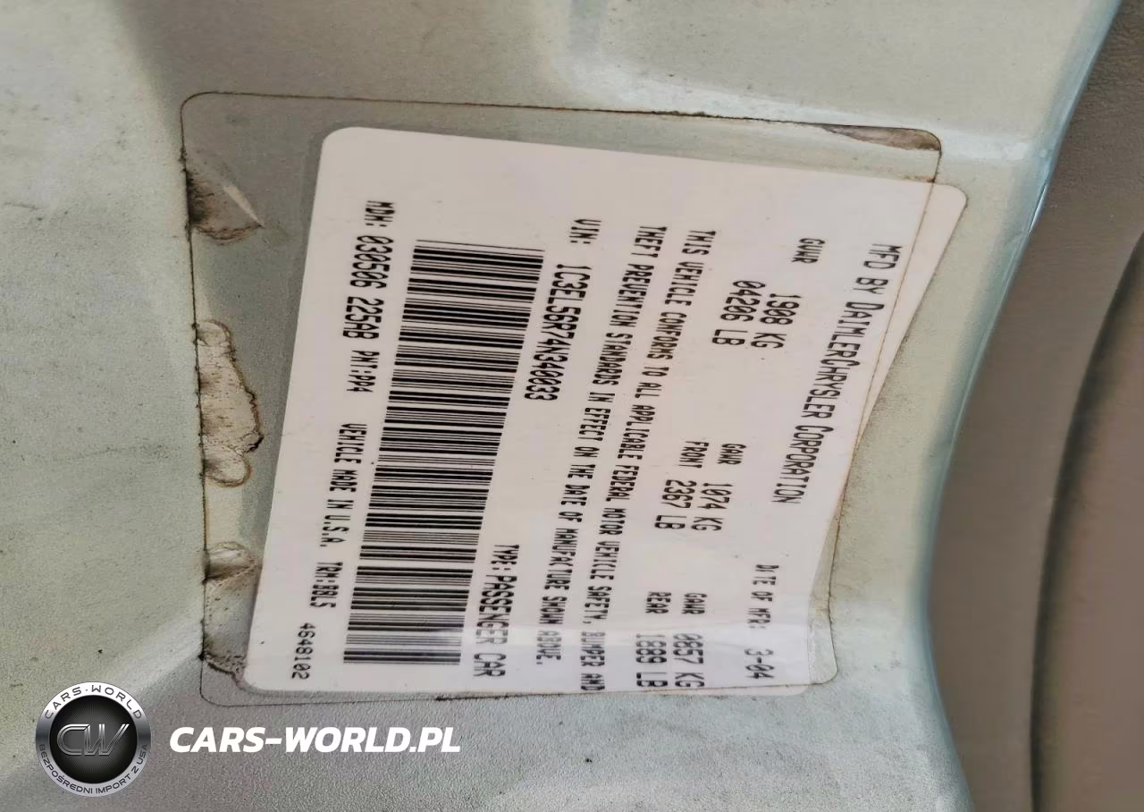2004 Chrysler Sebring Lxi VIN:1C3EL56R74N340033 - 12