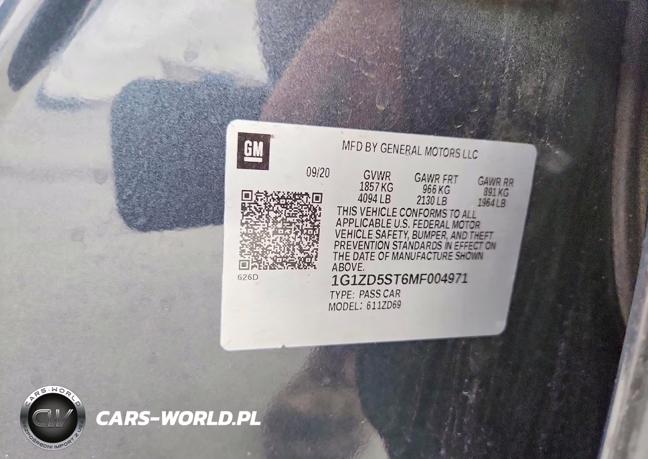 2021 Chevrolet Malibu VIN:1G1ZD5ST6MF004971 - 12
