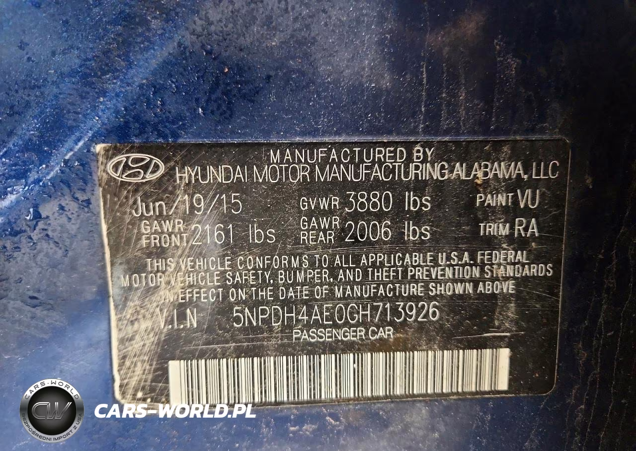 2016 Hyundai Elantra Se VIN:5NPDH4AE0GH713926 - 12