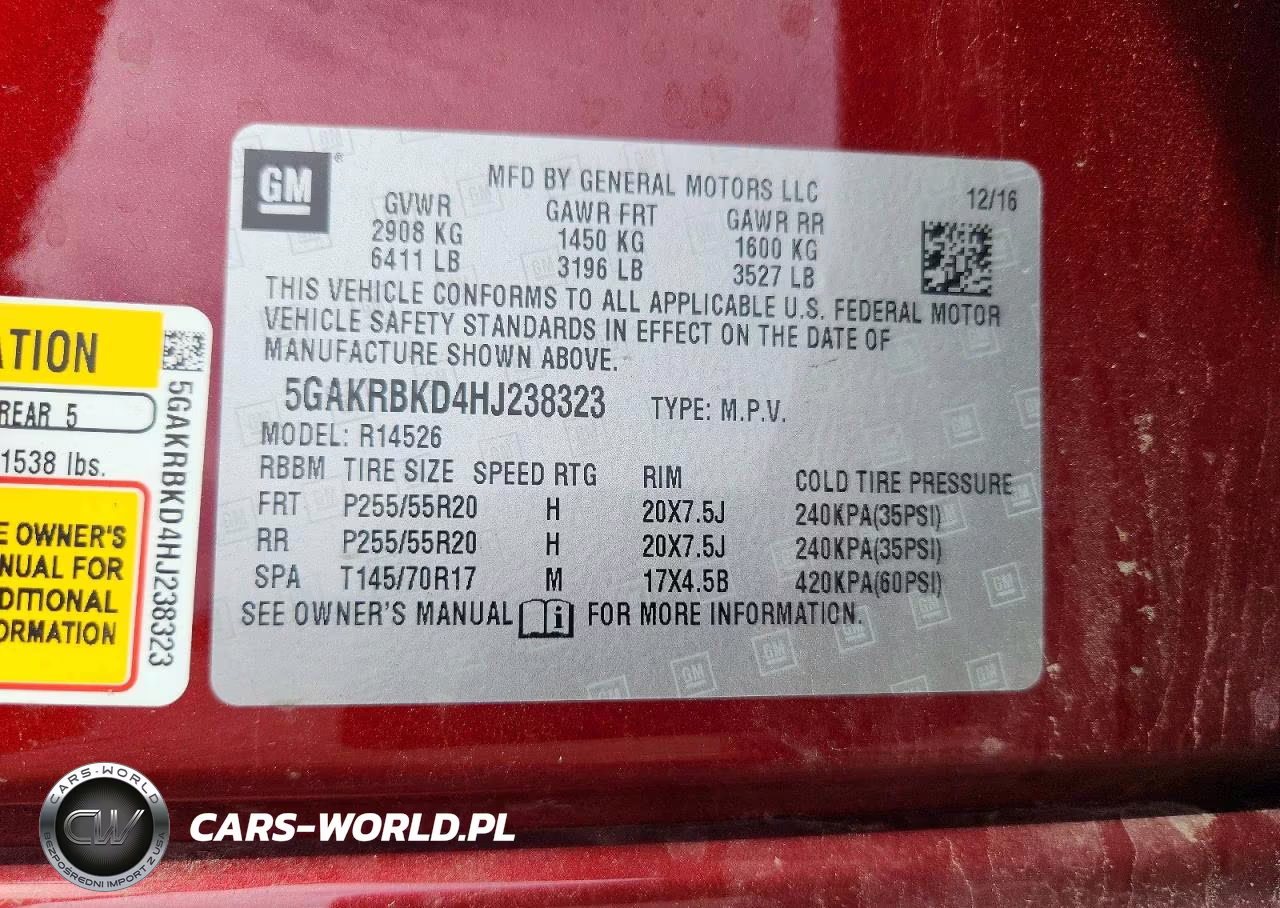 2017 Buick Enclave VIN:5GAKRBKD4HJ238323 - 13