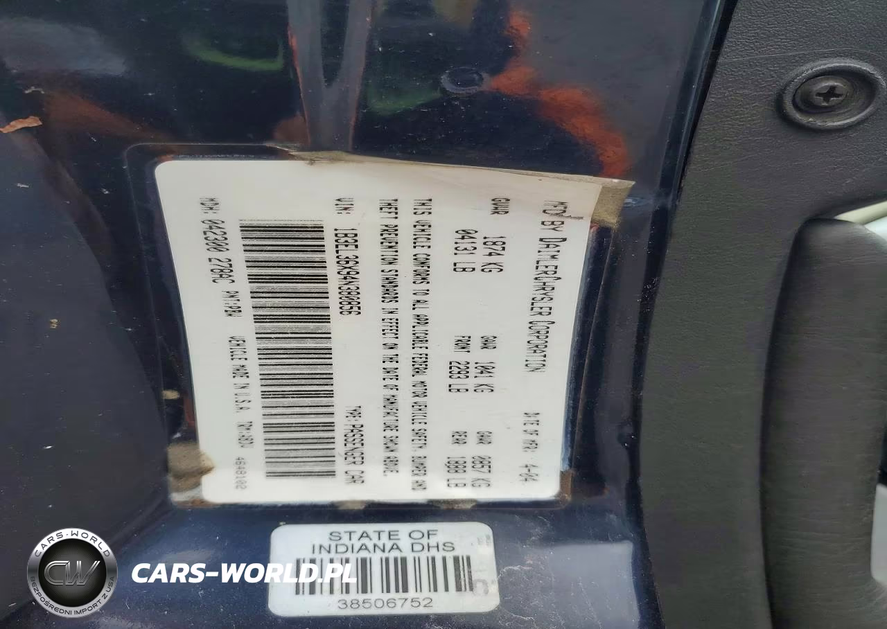 2004 Dodge Stratus Se VIN:1B3EL36X94N380856 - 12
