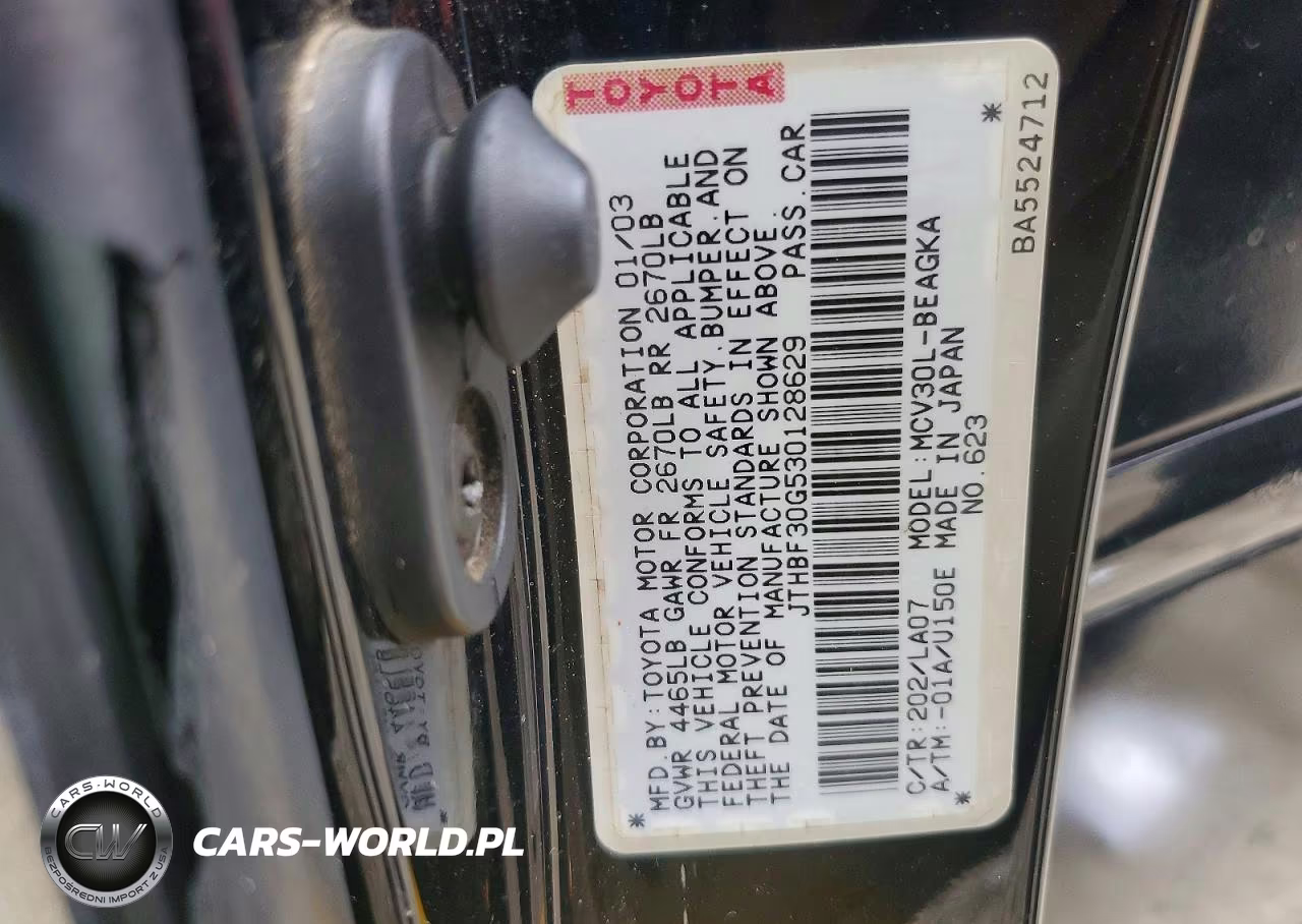 2003 Lexus Es 300 VIN:JTHBF30G530128629 - 12