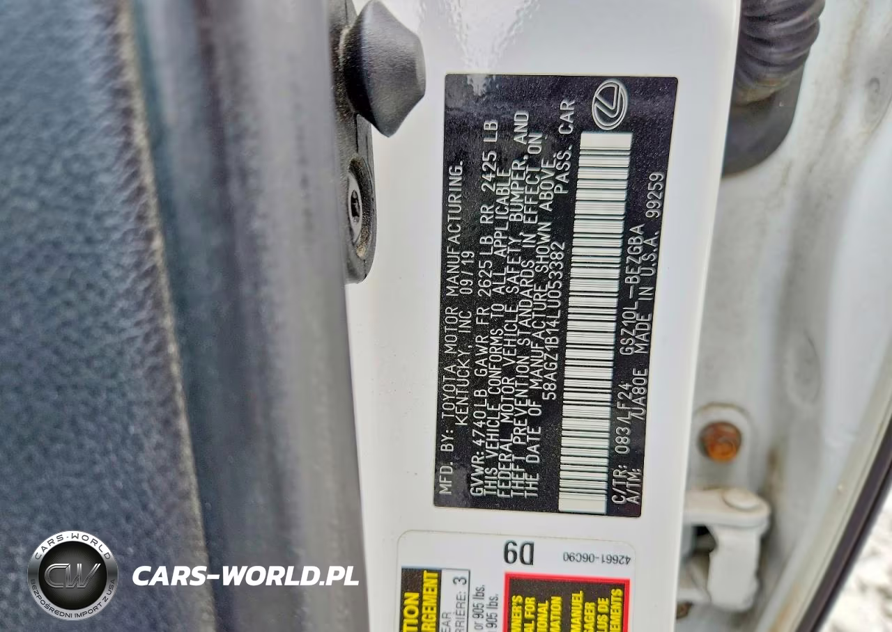 2020 Lexus Es 350 F Sport VIN:58AGZ1B14LU053382 - 12