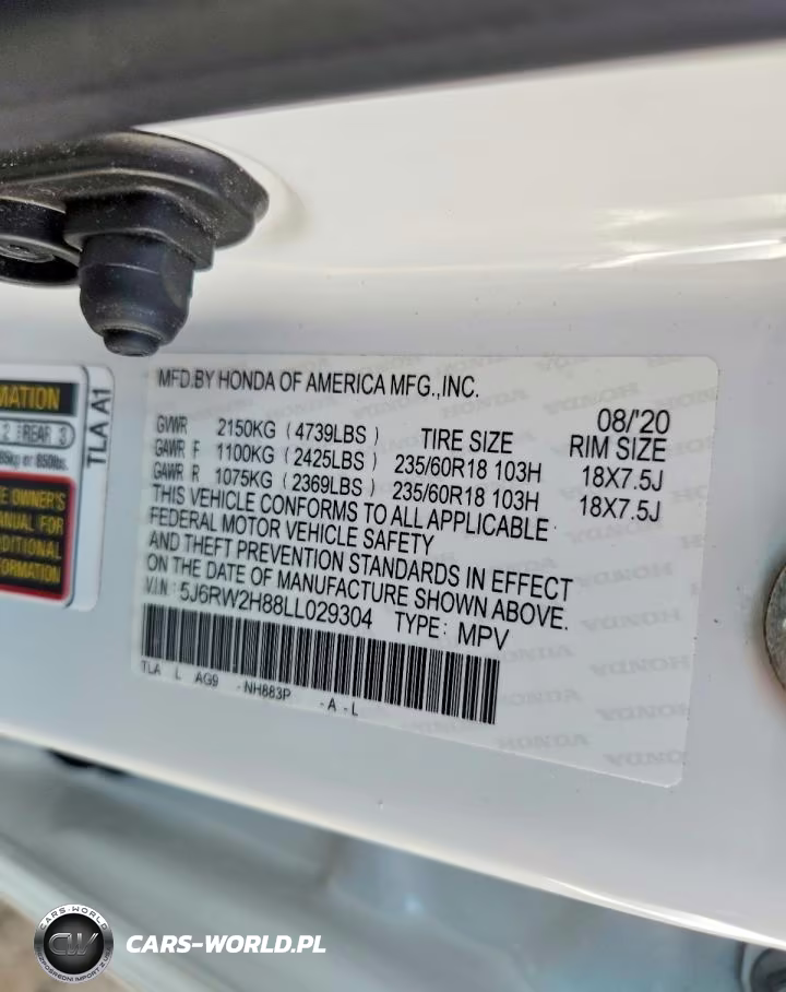 2020 Honda Cr-V Exl VIN:5J6RW2H88LL029304 - 13
