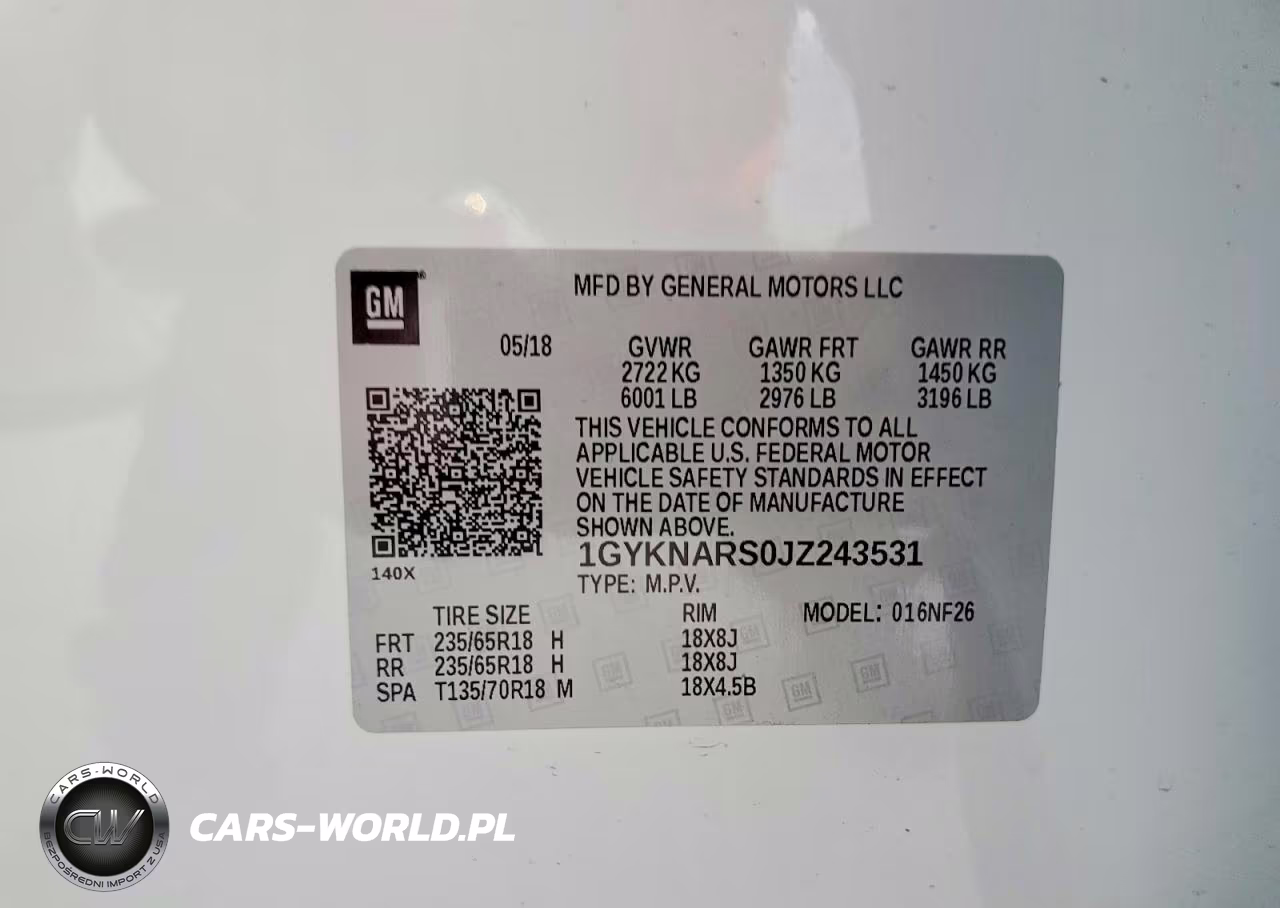 2018 Cadillac Xt5 VIN:1GYKNARS0JZ243531 - 13