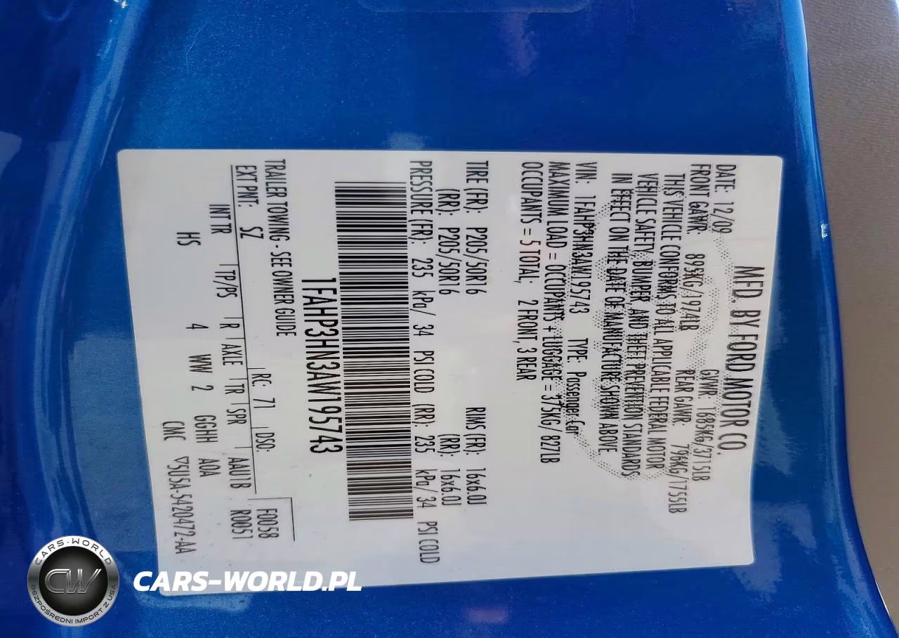 2010 Ford Focus VIN:1FAHP3HN3AW195743 - 13