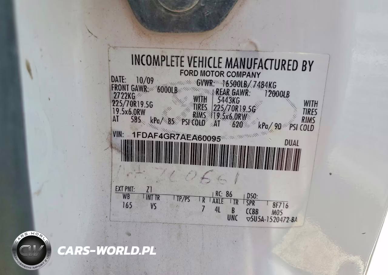 2010 Ford F450 Super Duty Truck Cab And Chassis VIN:1FDAF4GR7AEA60095 - 13