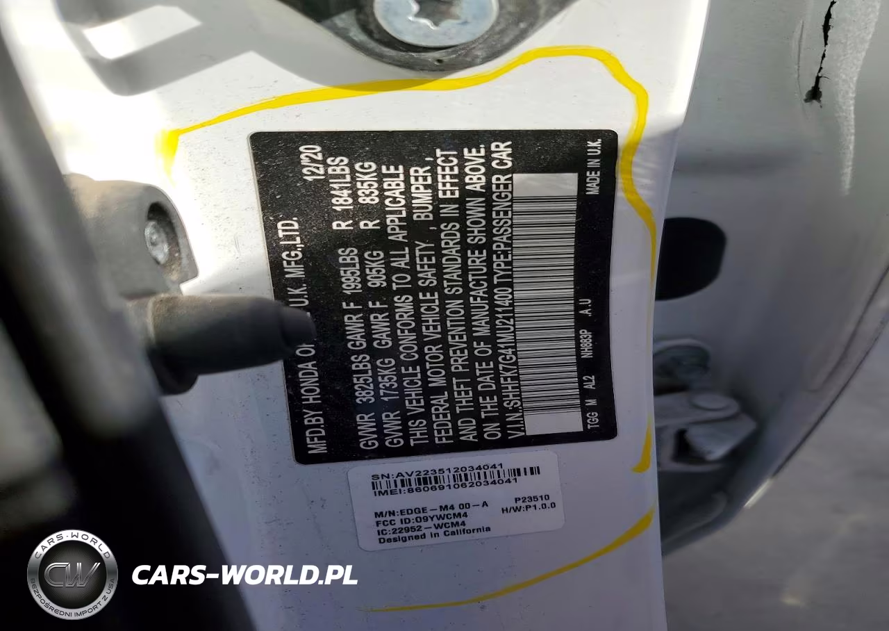 2021 Honda Civic Sport VIN:SHHFK7G41MU211400 - 13