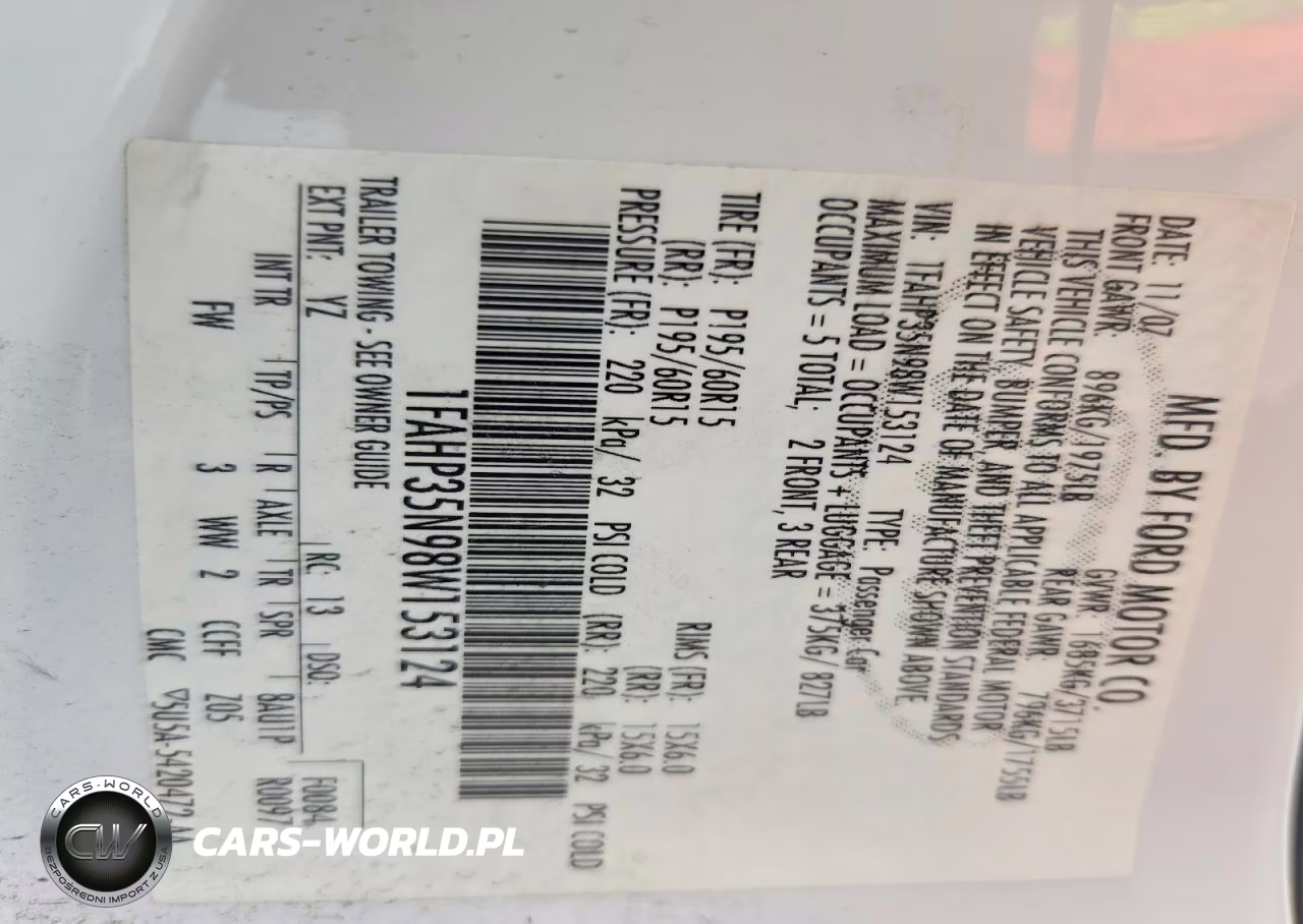 2008 Ford Focus Se VIN:1FAHP35N98W153124 - 12