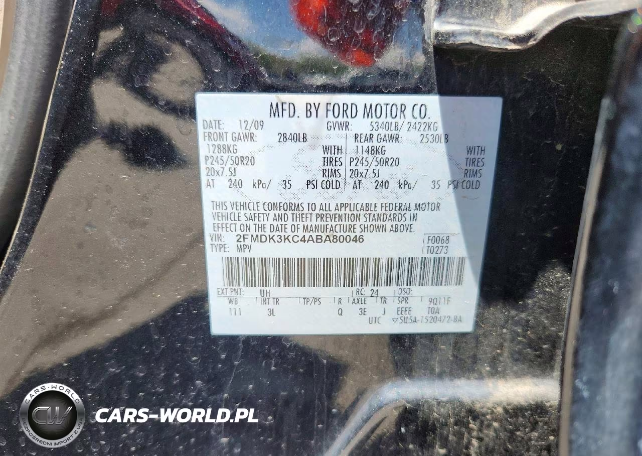 2010 Ford Edge Limited VIN:2FMDK3KC4ABA80046 - 13
