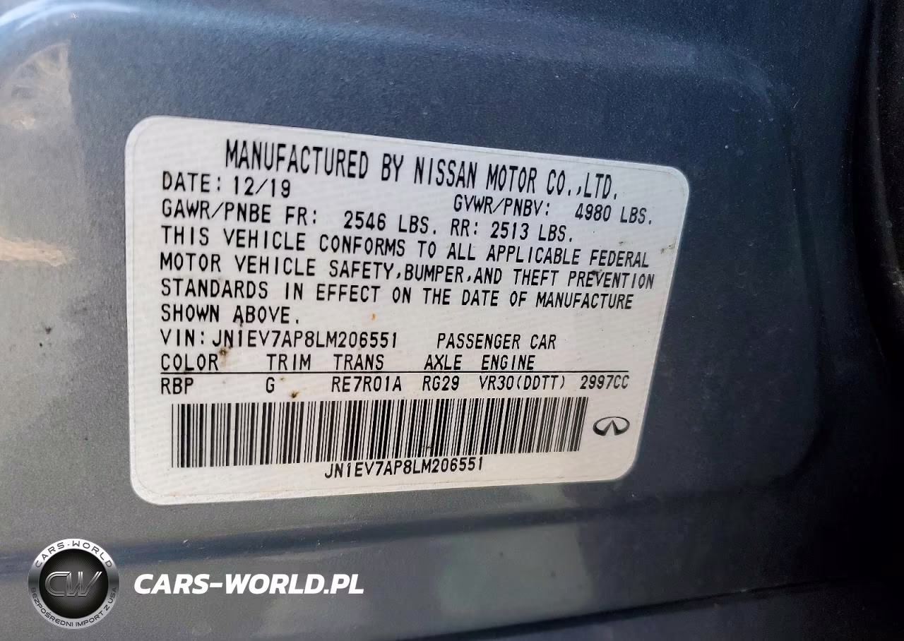 2020 Infiniti Q50 3.0T Luxe VIN:JN1EV7AP8LM206551 - 12