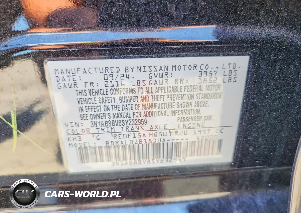 2025 Nissan Sentra S VIN:3N1AB8BV8SY232959 - 12