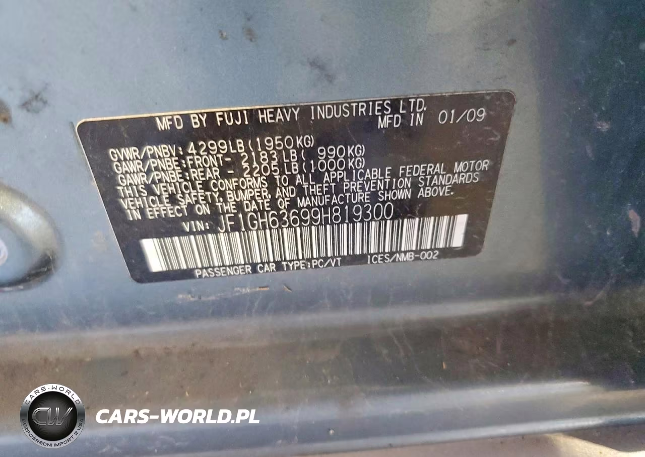 2009 Subaru Impreza Outback Sport VIN:JF1GH63699H819300 - 13