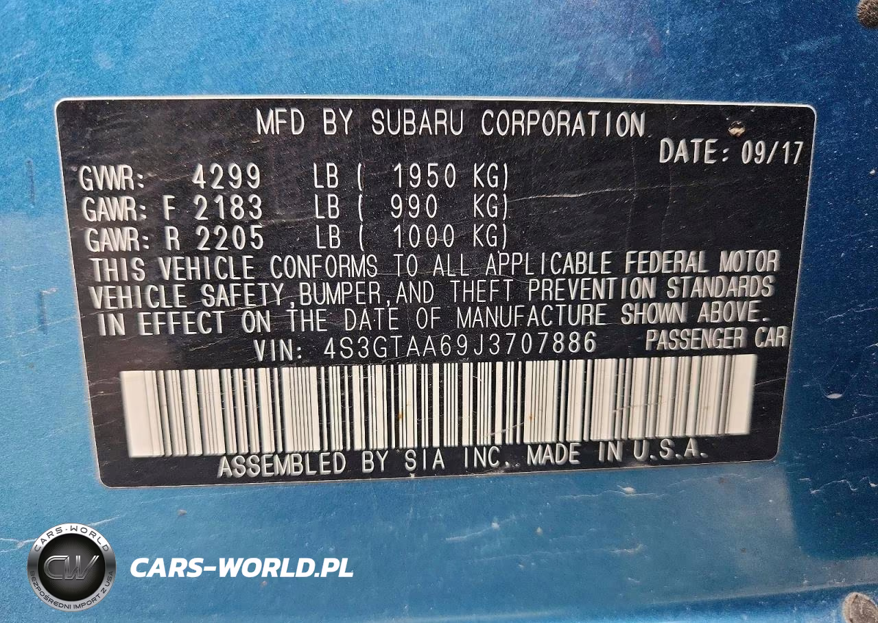 2018 Subaru Impreza VIN:4S3GTAA69J3707886 - 13