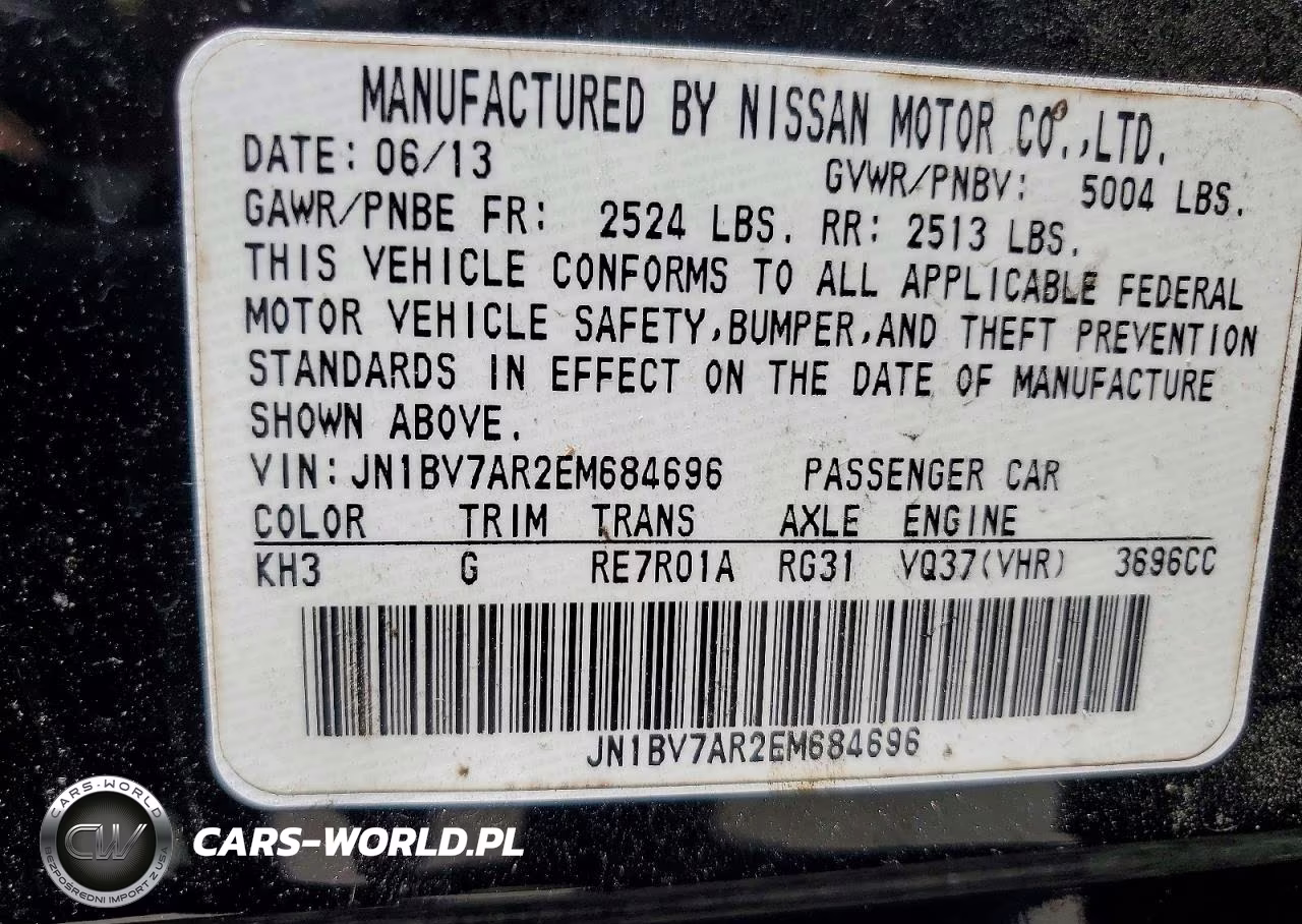 2014 Infiniti Q50 Base VIN:JN1BV7AR2EM684696 - 12