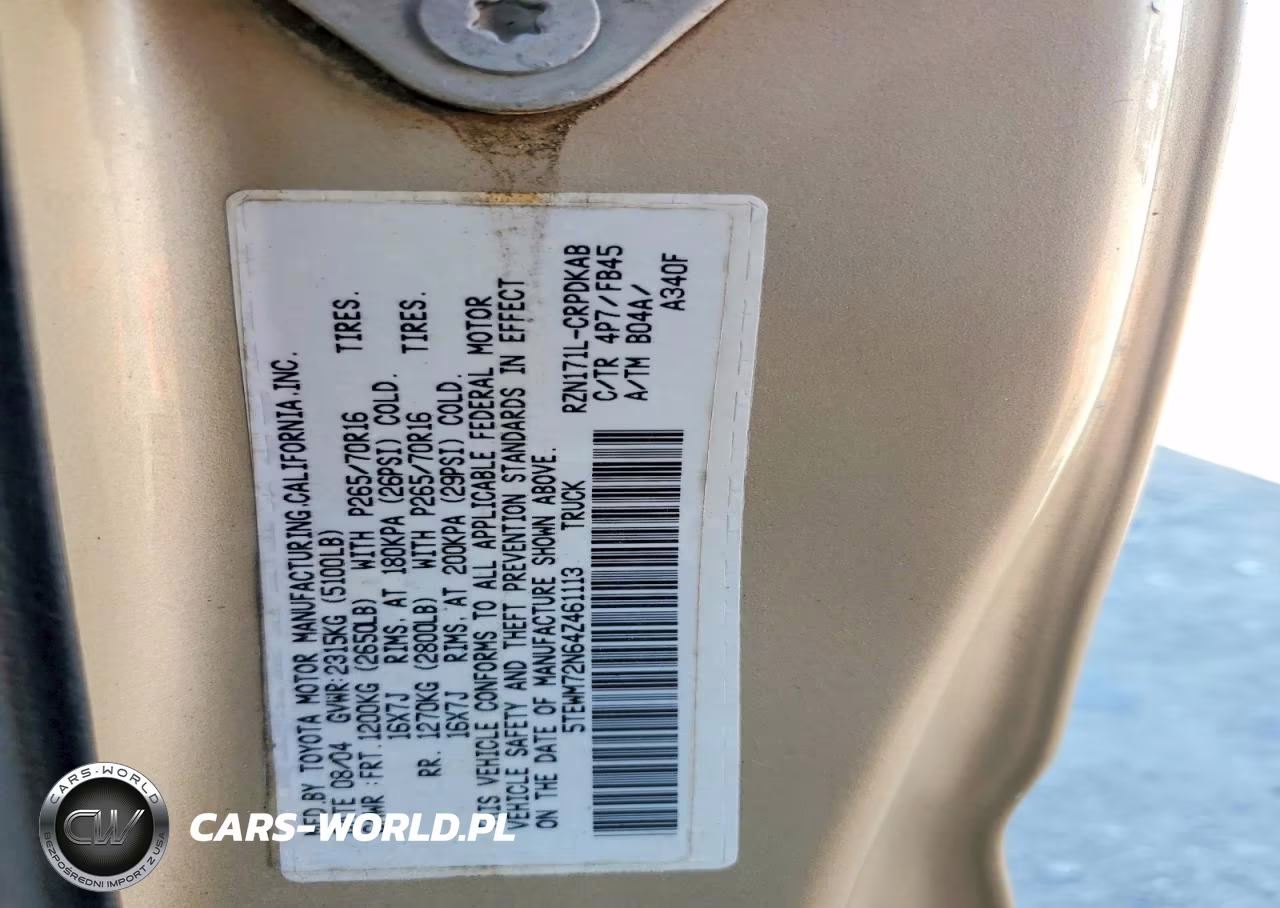2004 Toyota Tacoma Xtracab VIN:5TEWM72N64Z461113 - 12