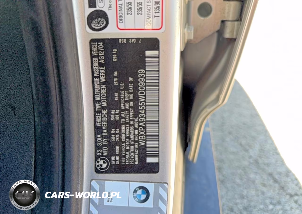 BMW X3 3.0I VIN:WBXPA93455WD09939 - 10