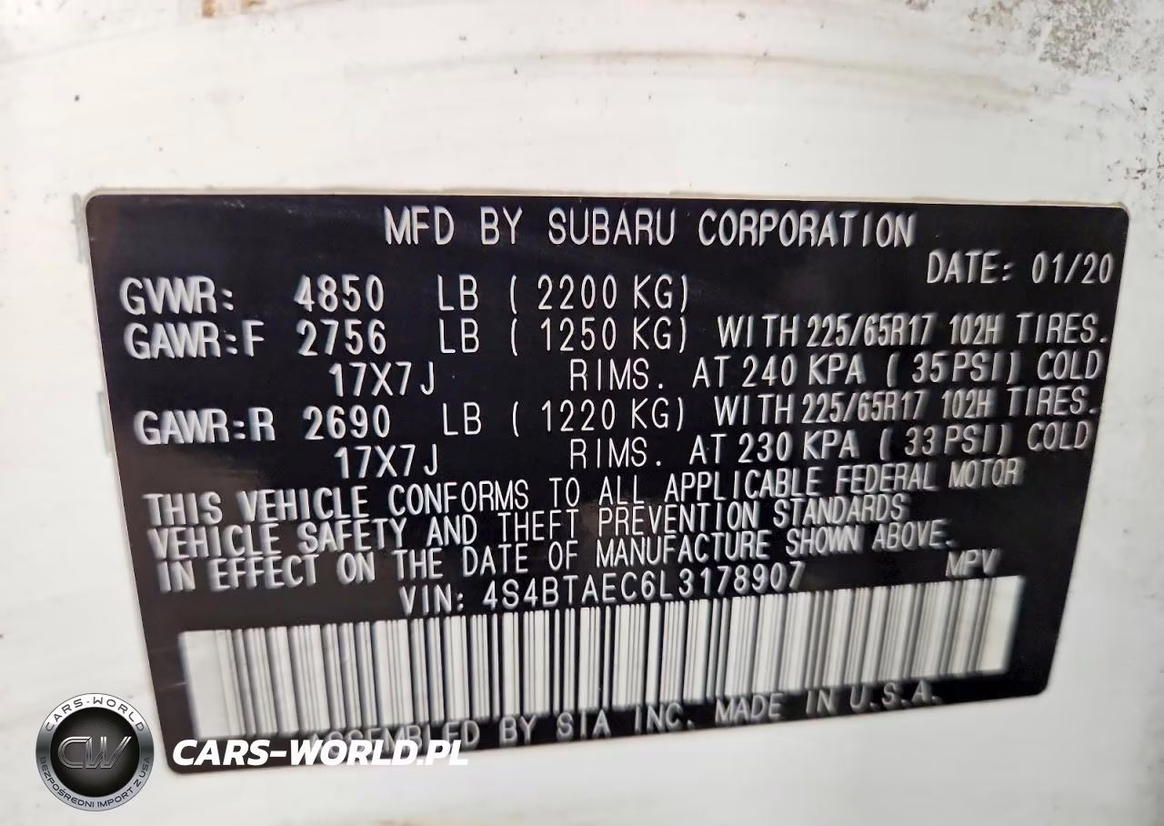 2020 Subaru Outback Premium VIN:4S4BTAEC6L3178907 - 13