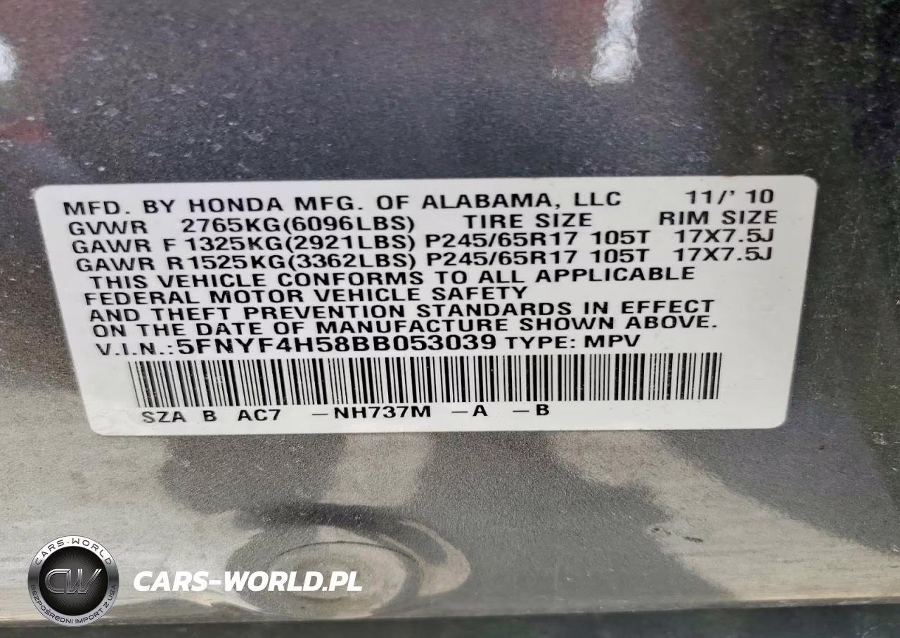 2011 Honda Pilot Exl VIN:5FNYF4H58BB053039 - 13