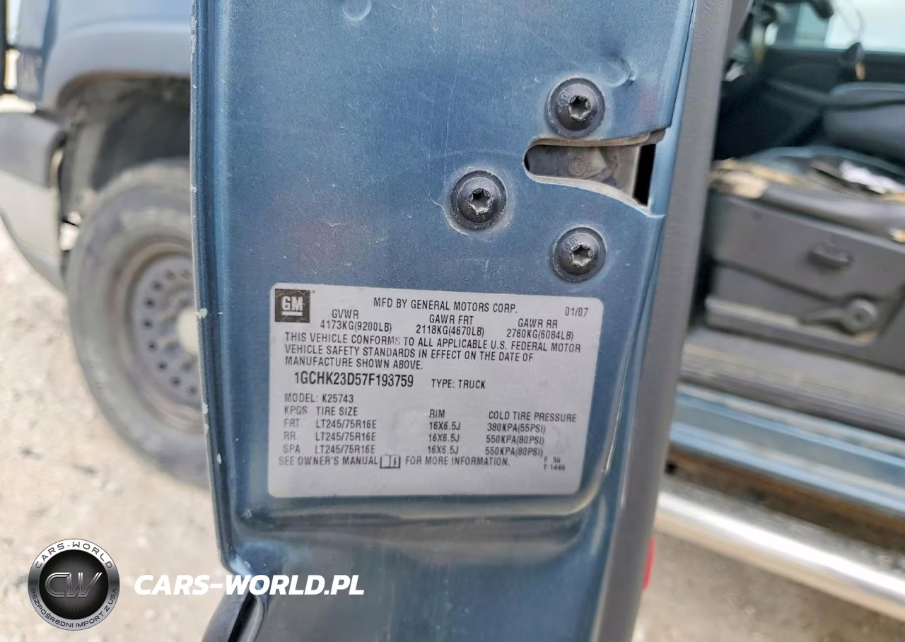 2007 Chevrolet Silverado K2500 Heavy Duty VIN:1GCHK23D57F193759 - 12