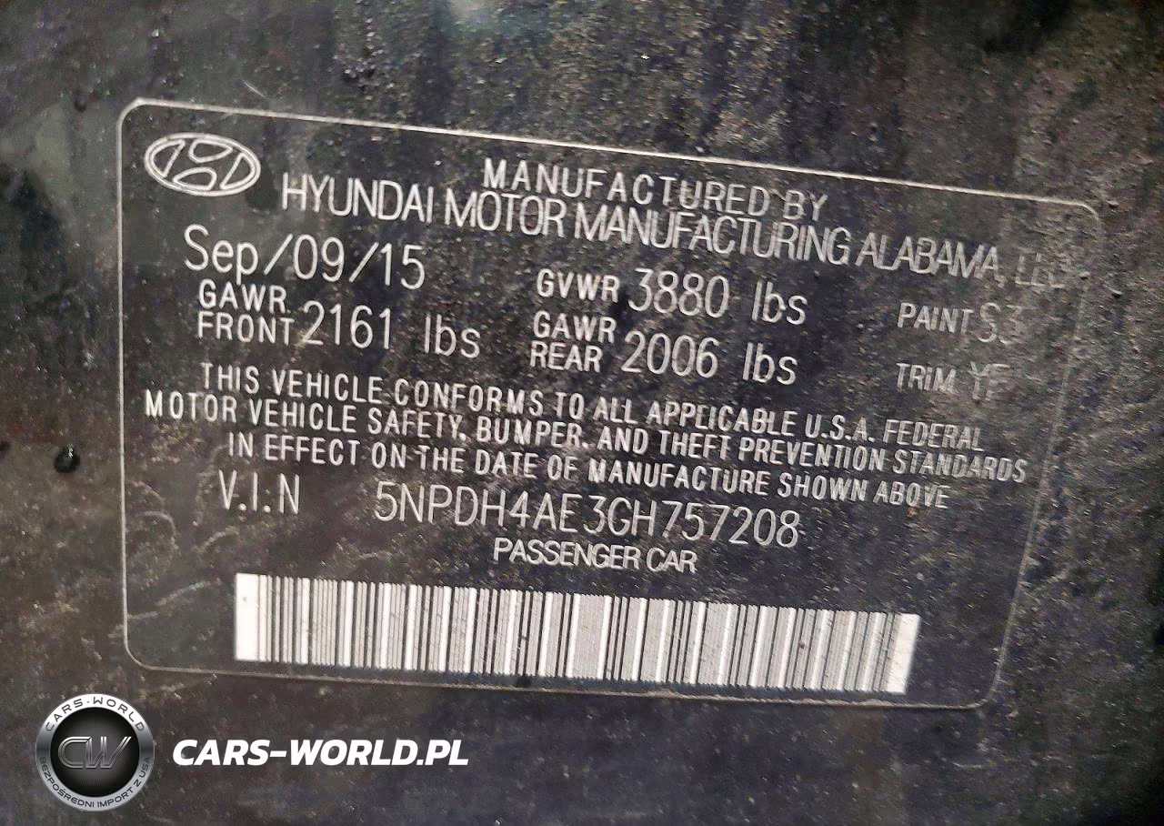 2016 Hyundai Elantra Se VIN:5NPDH4AE3GH757208 - 13