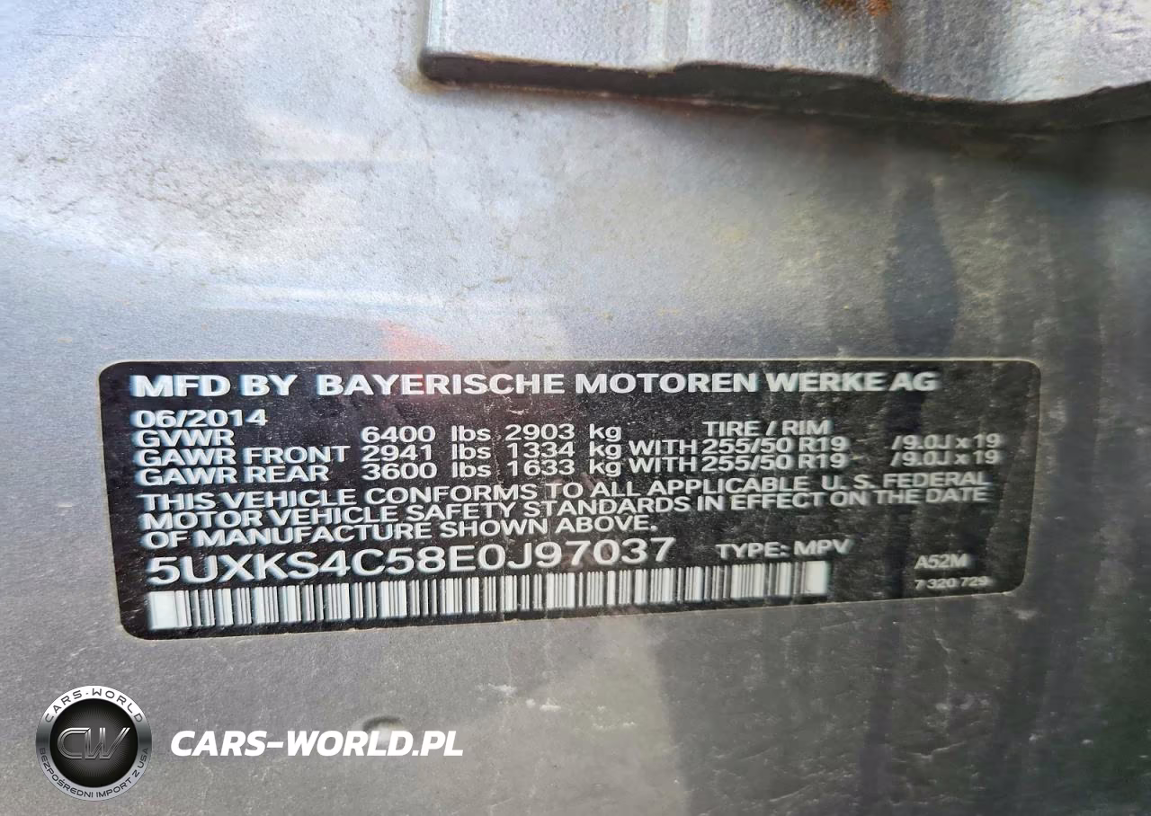 2014 BMW X5 xDrive35D VIN:5UXKS4C58E0J97037 - 13