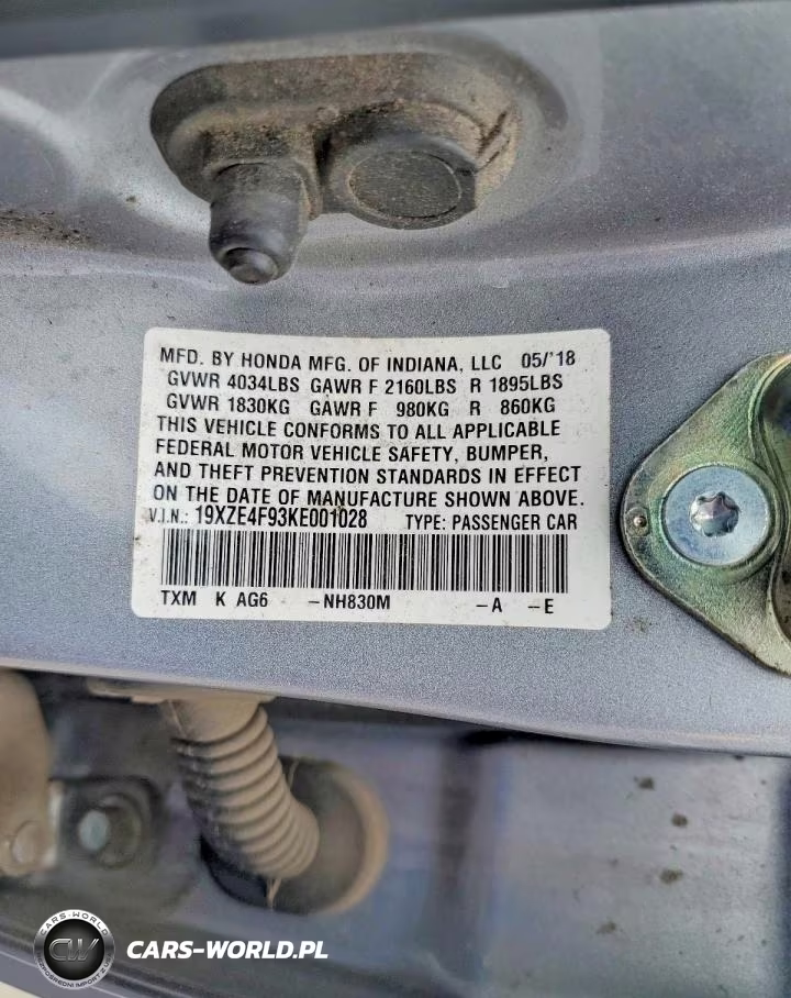 2019 Honda Insight Touring VIN:19XZE4F93KE001028 - 13