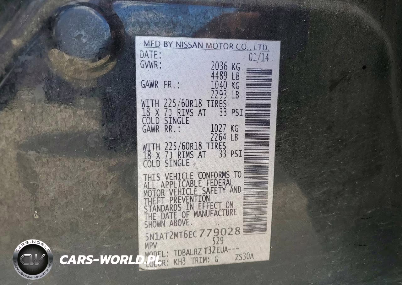 2014 Nissan Rogue S VIN:5N1AT2MT6EC779028 - 13