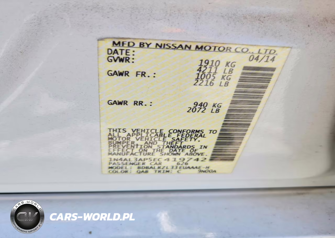 2014 Nissan Altima 2.5 S VIN:1N4AL3AP5EC419742 - 13