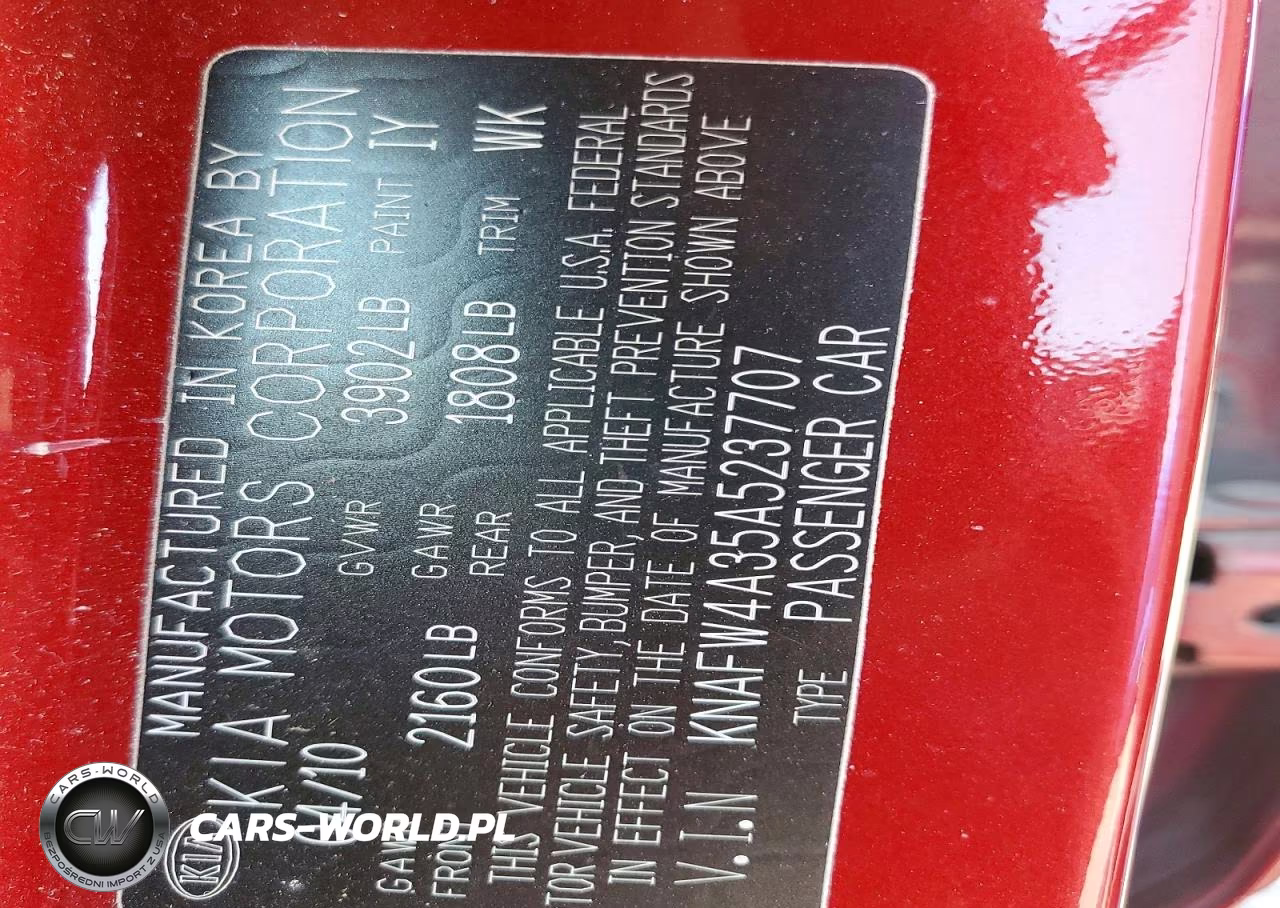 2010 Kia Forte Sx VIN:KNAFW4A35A5237707 - 12
