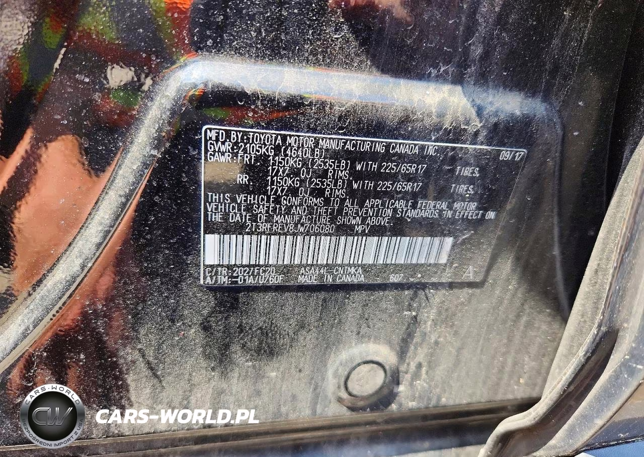 2018 Toyota Rav4 VIN:2T3RFREV8JW706080 - 13
