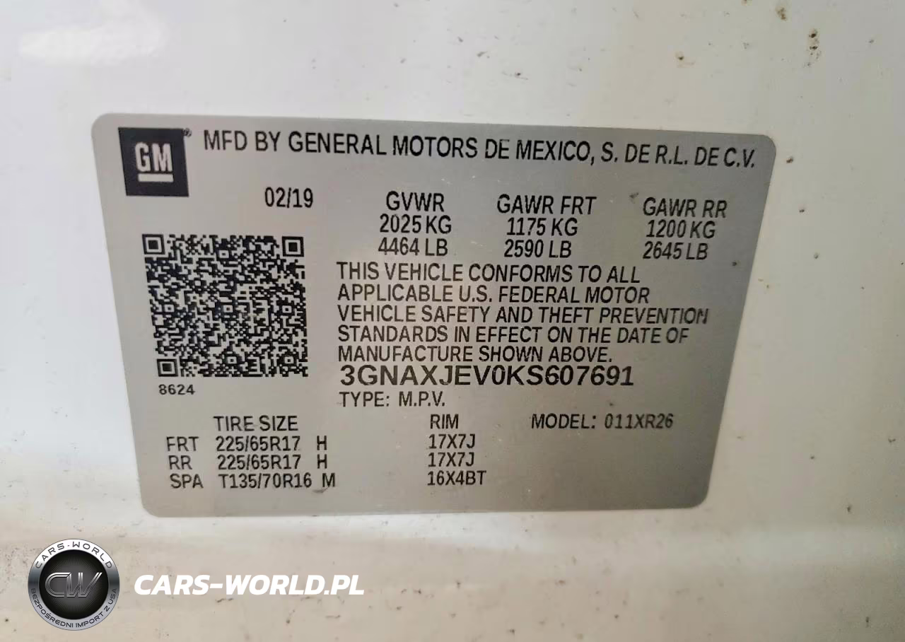 2019 Chevrolet Equinox Lt VIN:3GNAXJEV0KS607691 - 13