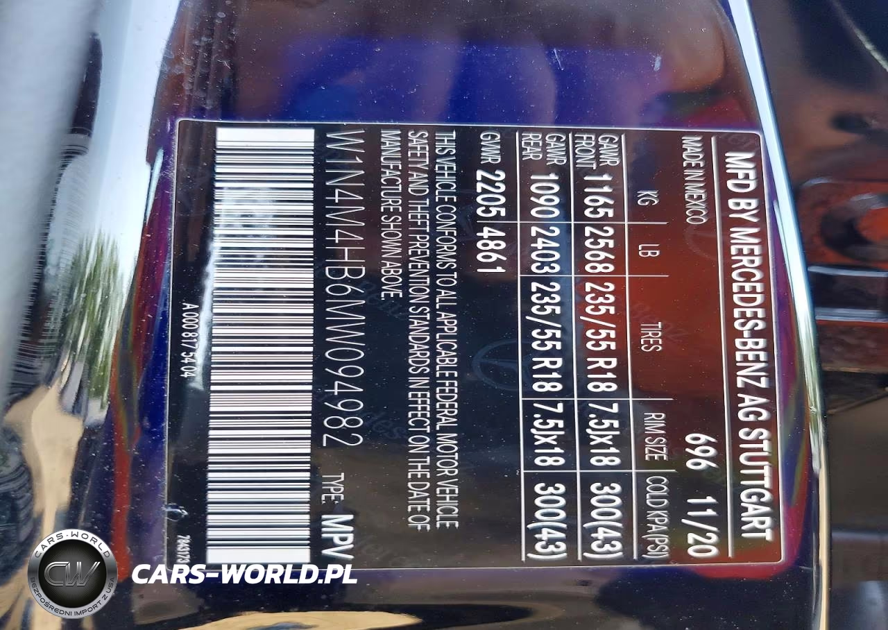 2021 Mercedes-Benz Glb 250 4Matic VIN:W1N4M4HB6MW094982 - 14