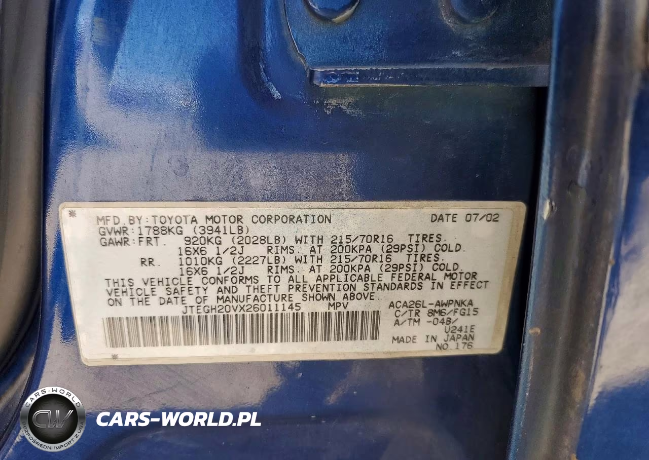 2002 Toyota Rav4 Base VIN:JTEGH20VX26011145 - 13