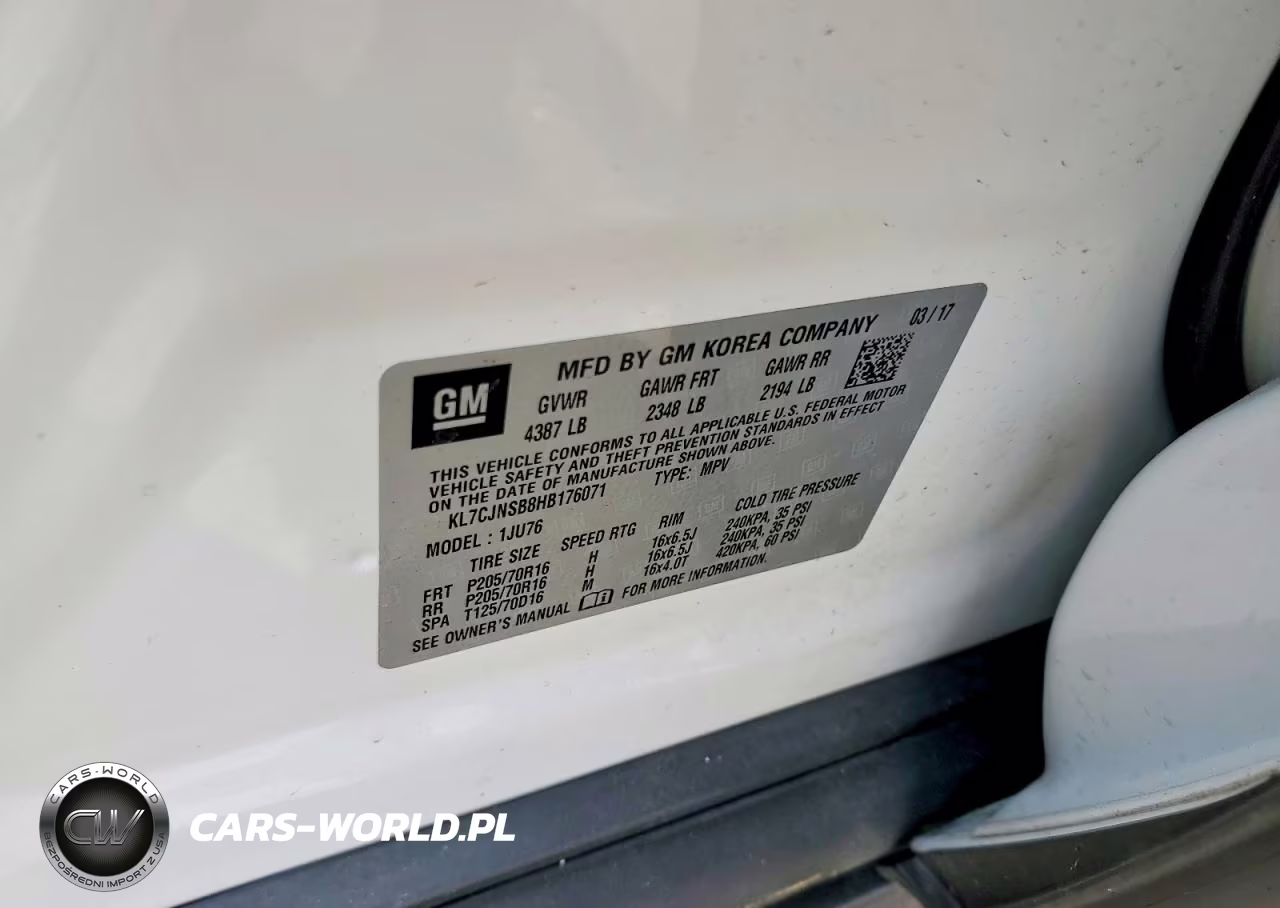 2017 Chevrolet Trax Ls VIN:KL7CJNSB8HB176071 - 14