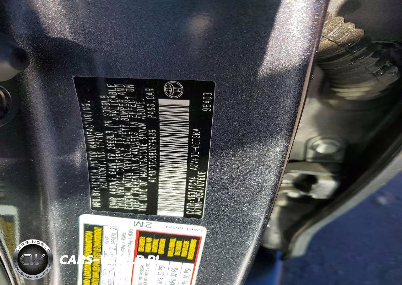 2011 Toyota Camry Se VIN:4T1BF3EK9BU676439 - 12
