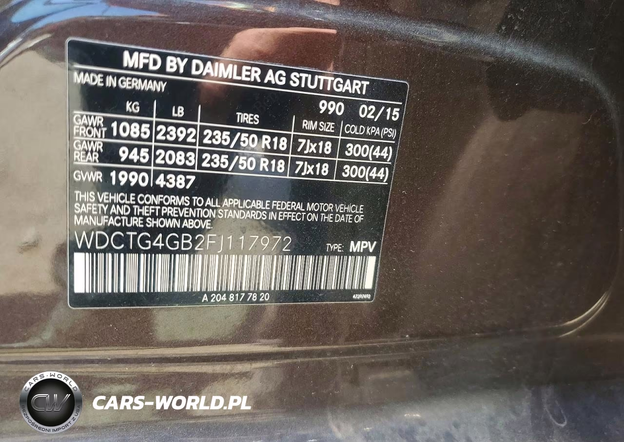 2015 Mercedes-Benz Gla 250 4Matic VIN:WDCTG4GB2FJ117972 - 13